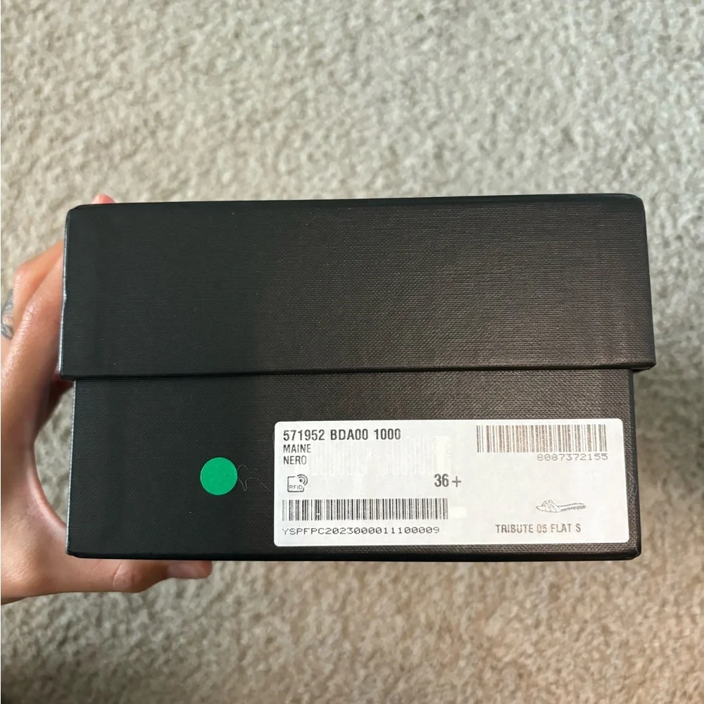 Saint Laurent Black Leather Slide Sandals - Picture 3 of 7